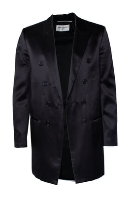 Saint Laurent, zwarte zijden blazer 2021