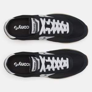 Saucony Unisex-sportschoenen van suède, maat 80 voor volwassenen (Zwart, Wit)
