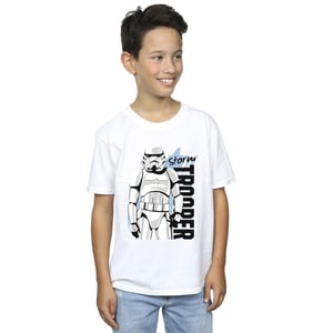Star Wars Jongens Storm Trooper T-Shirt (Wit)