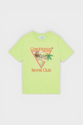 Casablanca Afro Cubism Tennis Club Lichtgroen T-shirt