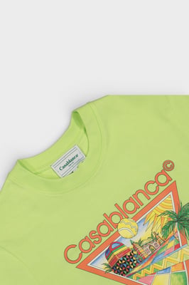 Casablanca Afro Cubism Tennis Club Lichtgroen T-shirt
