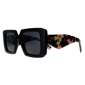 Prada PR23YS 1AB5S0 zwarte donkergrijze zonnebril