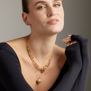 Luxenter collier met wit parelmoer 18K gouden afwerking - Sycu