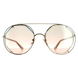 Chloe Round Dames Gold Green Gradient Ch0041s