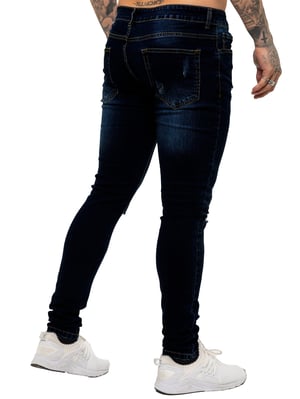 Enzo heren skinny gescheurde jeans