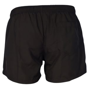 Moschino kleine zwarte korte zwemshort met luipaardprint