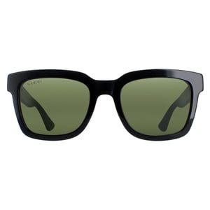 Gucci GG0001SN 002 zwart en groen met rode streep groene zonnebril