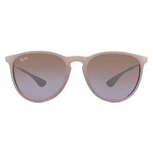 Ray-Ban Zonnebril Erika 4171 600068 Donker Rubberen Zand Bruin Verloop