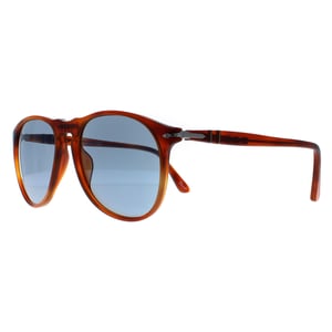 PERSOL Zonnebril 9649 96/56 Terrië Di Siena Schildpad Blauw