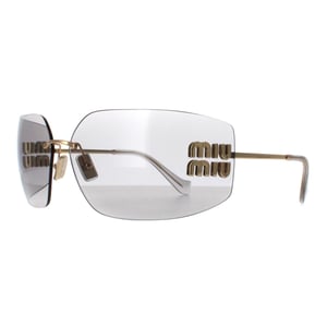 Miu Miu MU54YS 5AK30B gouden lichtgrijze zonnebril