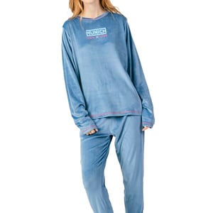 Winterpyjama's lange mouwen fluweel MU5 vrouwen