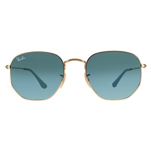Ray-Ban zonnebril zeshoekige RB3548N 91233M Gold Blue Gray Gracient