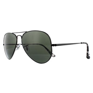 Ray-Ban Zonnebril Aviator Metal II RB3689 914831 Zwart Groen