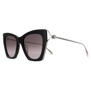 Alexander McQueen Cat Eye Dames Zwart Silver Grijs Gradient AM0375S