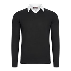 Cappuccino Italia Sweaters Mock Pullover Zwart Zwart