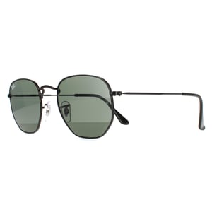 Ray-Ban Vierkant unisex gepolijst zwart groen gepolariseerd zeshoekige rb3548n