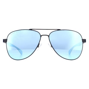 Hugo Boss Aviator Mens matblauwe spiegel zonnebril