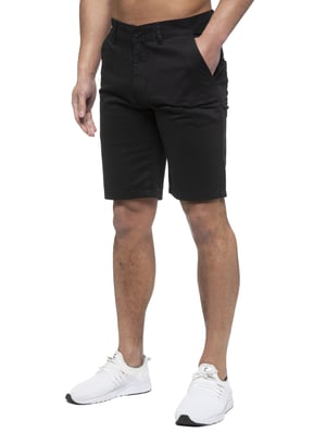 Enzo | Heren Chino Korte Broek In Zwart