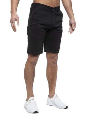 Enzo | Heren Chino Korte Broek In Zwart