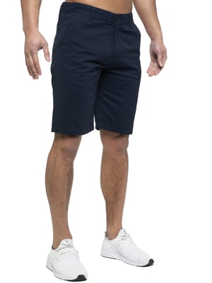 Enzo | Heren Chino Korte Broek In Navy