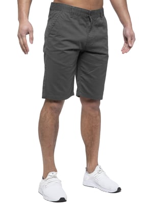 Enzo | Heren Chino Korte Broek In Grijs