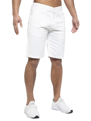 Enzo | Heren Chino Korte Broek In Wit