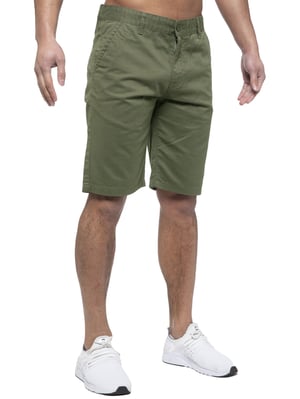 Enzo | Heren Chino Korte Broek In Khaki