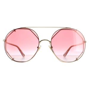 Chloe Round Dames Gold Red Gradient Ch0041s