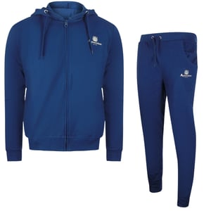 Aquascutum Marineblauwe Hoodie Met Rits En Trainingsbroekset