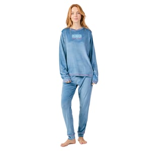 Winterpyjama's lange mouwen fluweel MU5 vrouwen