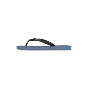Zilverkleurige kleine teenslipper marineblauw
