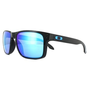 Oakley rechthoek heren gepolijst zwarte prizm saffier zonnebril