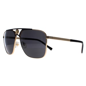 Versace VE2238 143687 gouden en matzwarte donkergrijze zonnebril