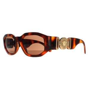 Versace rechthoek unisex havana donkerbruine VE4361 zonnebril