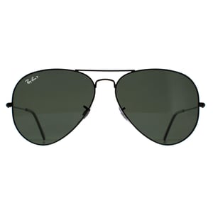 Ray-Ban Zonnebril Aviator 3025 Zwart Groen Gepolariseerd 002/58