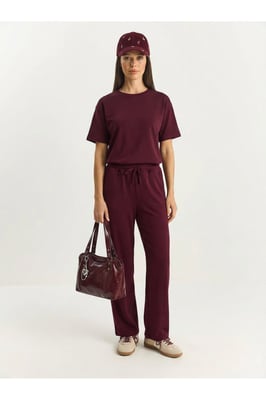 Ronde Hals T-Shirt en Broek Twee-Delige Set