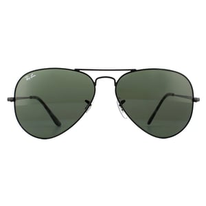 Ray-Ban Zonnebril Aviator Metal II RB3689 914831 Zwart Groen