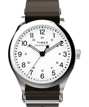 Timex Weekender New England Heren Horloge Bruin TW2Y35800