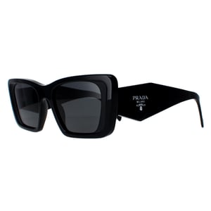Prada PR08YS 1AB5S0 zwarte donkergrijze zonnebril