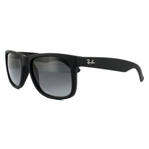 Ray-Ban Zonnebril Justin 4165 622/T3 Zwart Rubber Grijs Verloop Gepolariseerd