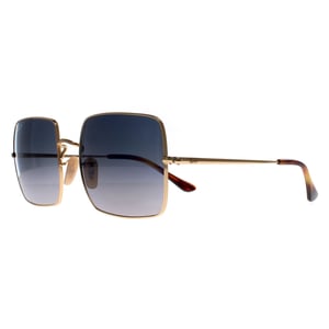 Ray-Ban Square RB1971 914778 gepolijst goud blauw grijs gradiÃ«nt gepolariseerde zonnebril