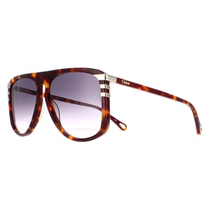 Chloe CH0104S 007 glanzend medium havana grijs gradiÃ«nt zonnebril
