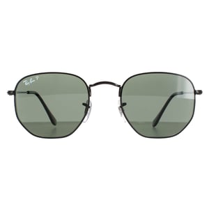Ray-Ban Vierkant unisex gepolijst zwart groen gepolariseerd zeshoekige rb3548n