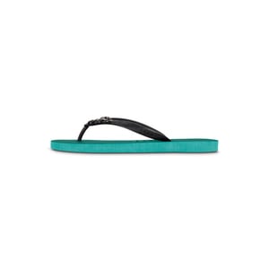 Zilverkleurige kleine teenslipper bosgroen