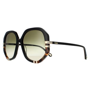 Chloe Square dames glanzende zwarte en schildpad groene gradiënt CH0105S