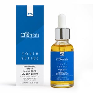 skinChemists Anti-aging serum voor de droge huid met 4% marula-olie, 1% Q10 en 4% rozenbottelolie (30 ml)