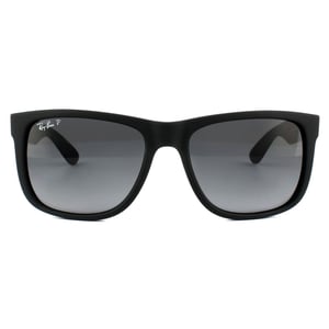 Ray-Ban Zonnebril Justin 4165 622/T3 Zwart Rubber Grijs Verloop Gepolariseerd