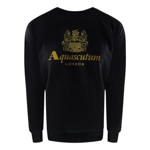 Aquascutum Old School Crewneck Zwarte Trainingsbroekset