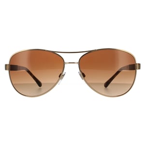 Burberry Vliegtuigpiloot Dames Goud Bruin Bruin Gradient Zonnebril