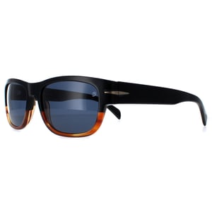 David Beckham DB7035/S 37N KU zwart hoorn blauw zonnebril